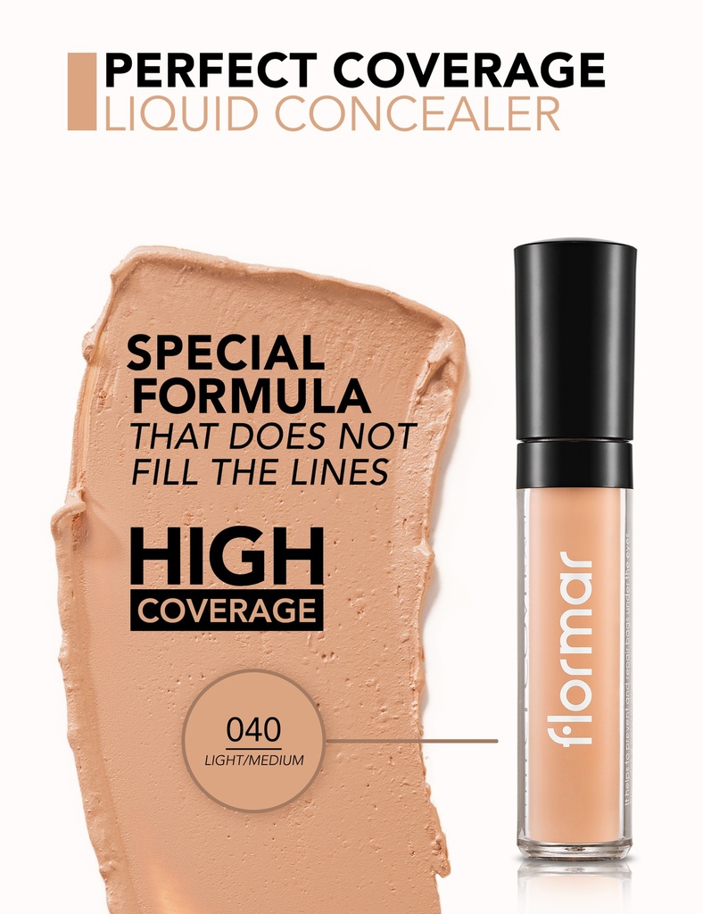 Flormar Perfect Coverage Liquid Concealer 40 Light/Medium