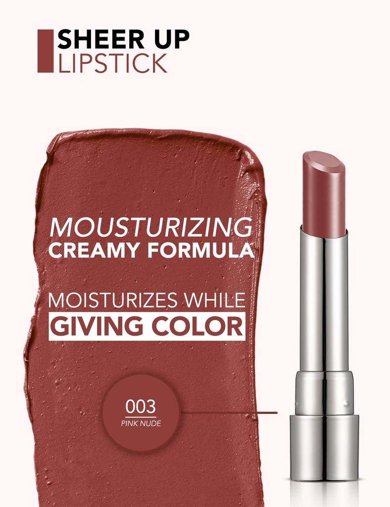 Flormar Sheer Up Lipstick 003 Pinky Nude