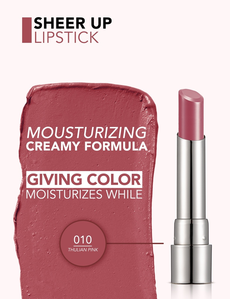 Flormar Sheer Up Lipstick 010 Thulian Pink