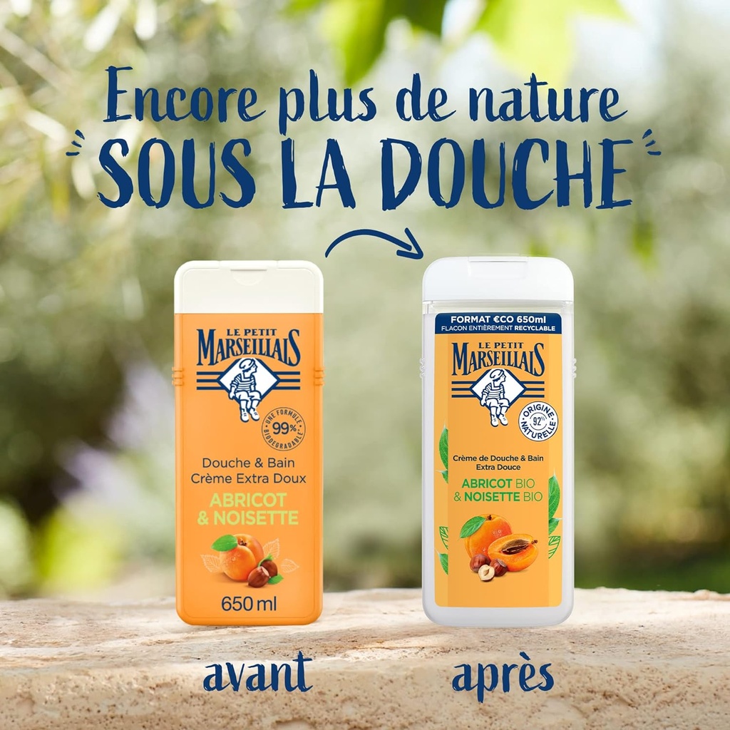 Marseillais Shower Abrico & Noisette Bio 650ml