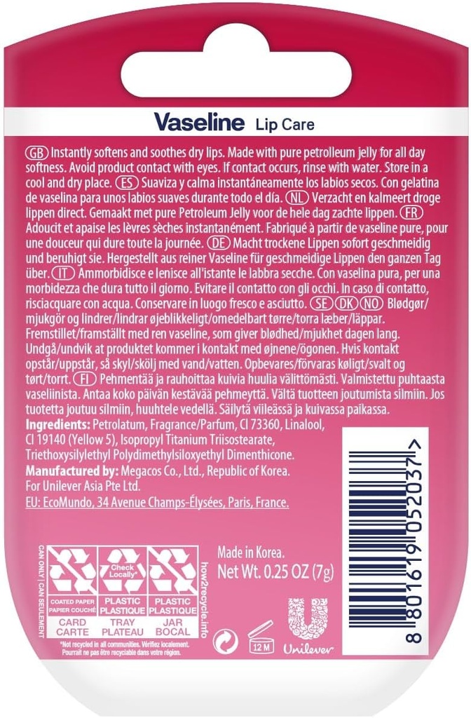 Vaseline Lip Care Rose 7g
