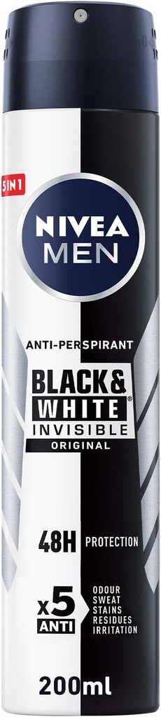 [82242] Nivea Deo- Black & White Men 200ml