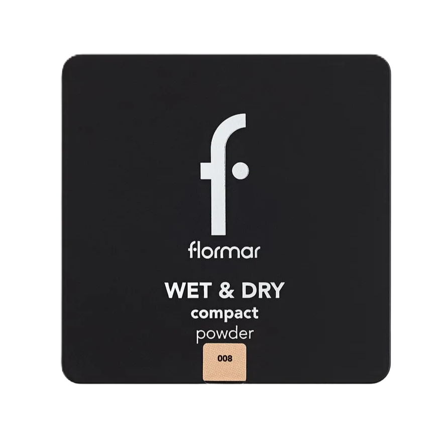 [31000240-008] Flormar Wet & Dry Compact Powder 008 Medium Peach