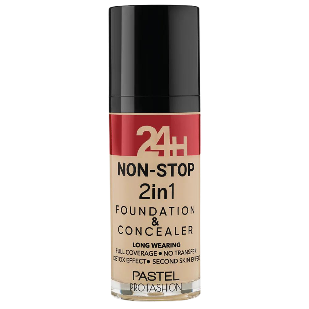 [M0335-0604] Pastel 24H Non-Stop 2In1 Foundation & Concealer 604