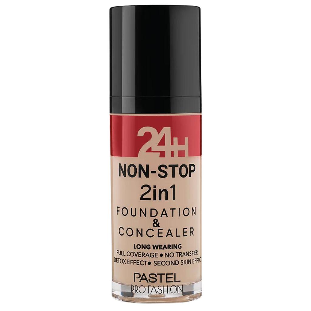 [M0335-0605] Pastel 24H Non-Stop 2In1 Foundation & Concealer 605