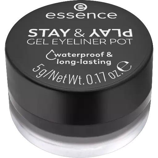[944664] Essence Eyeliner Gel Stay & Play Pot 01 Black